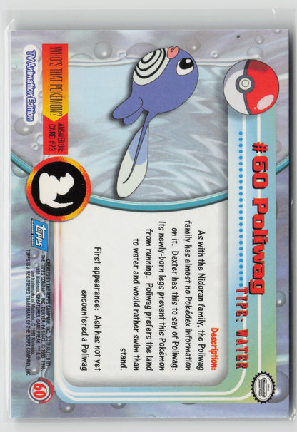 Poliwag #60 Topps TV Animation Series 1999 Non-Holo NM (Back)