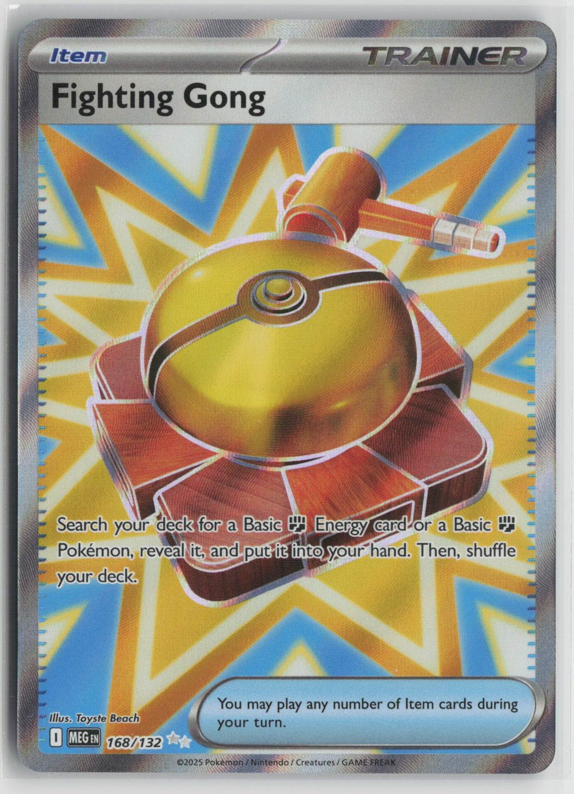 Fighting Gong - Ultra Rare Holo MEG 168/132 NM