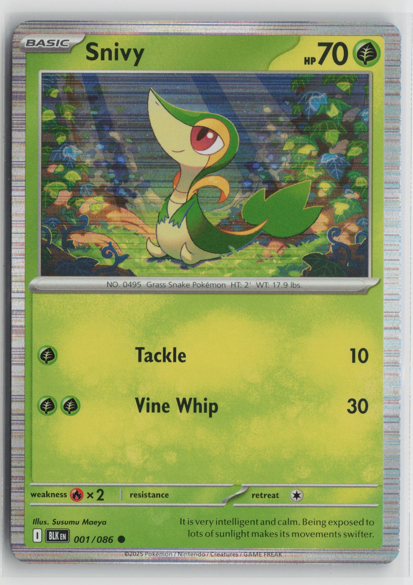 Snivy - (Unova Poster Collection) Common Holo MCAP 001/086 NM