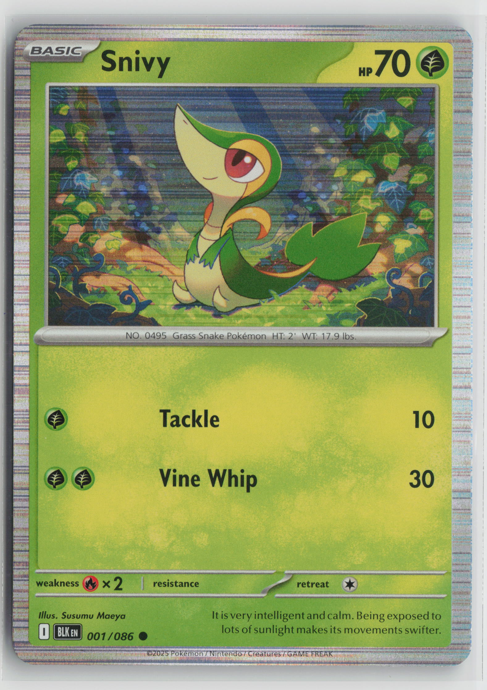Snivy - (Unova Poster Collection) Common Holo MCAP 001/086 NM