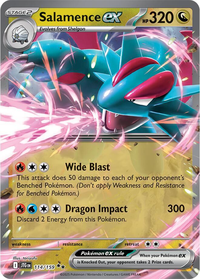 Salamence ex Double Rare Holo JTG 114/159 NM