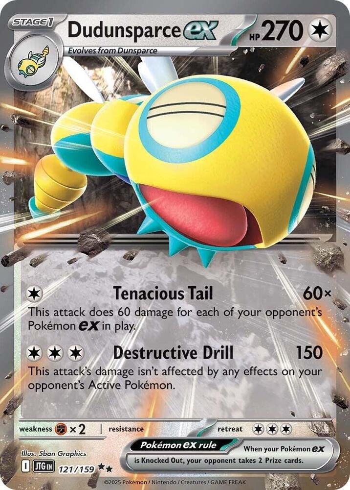 Dudunsparce ex Double Rare Holo JTG 121/159 NM