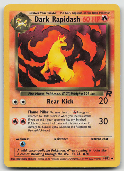 Dark Rapidash Uncommon Unlimited TR 44/82 HP