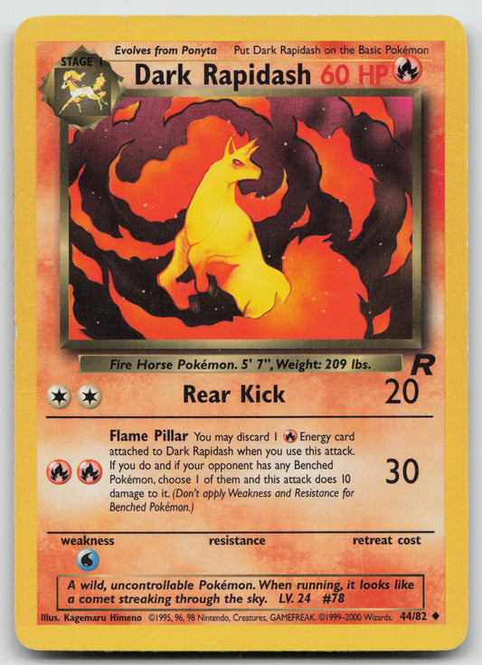 Dark Rapidash Uncommon Unlimited TR 44/82 HP