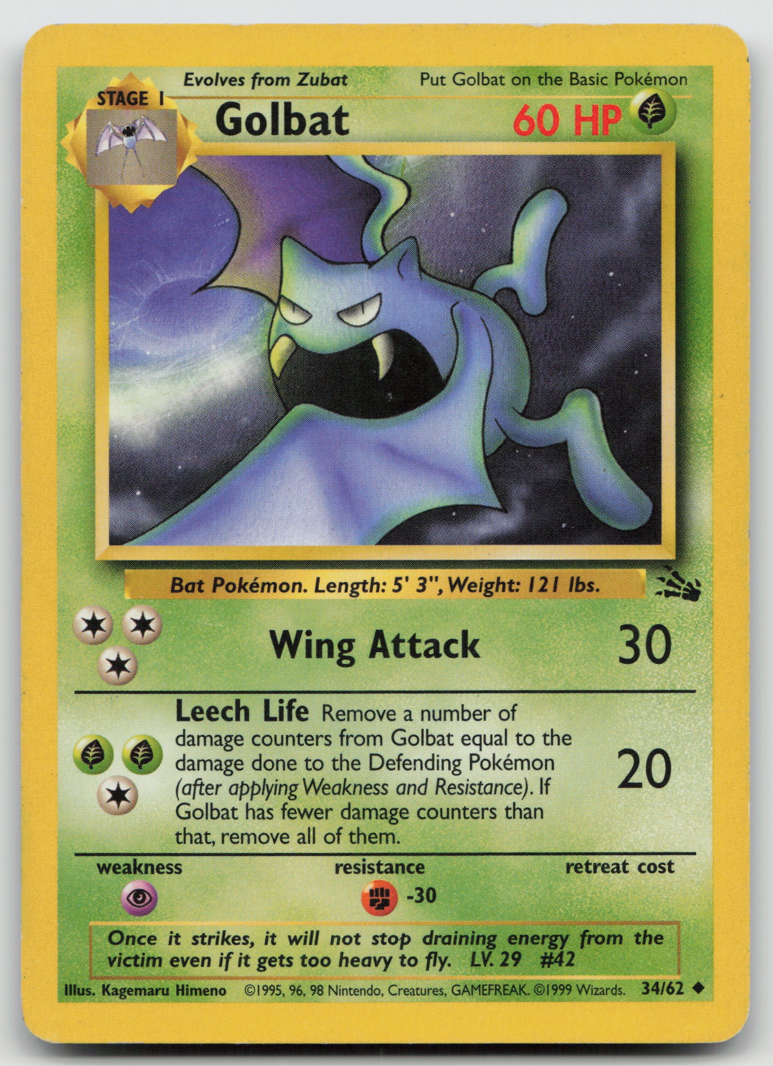 Golbat Uncommon Unlimited FO 34/62 HP