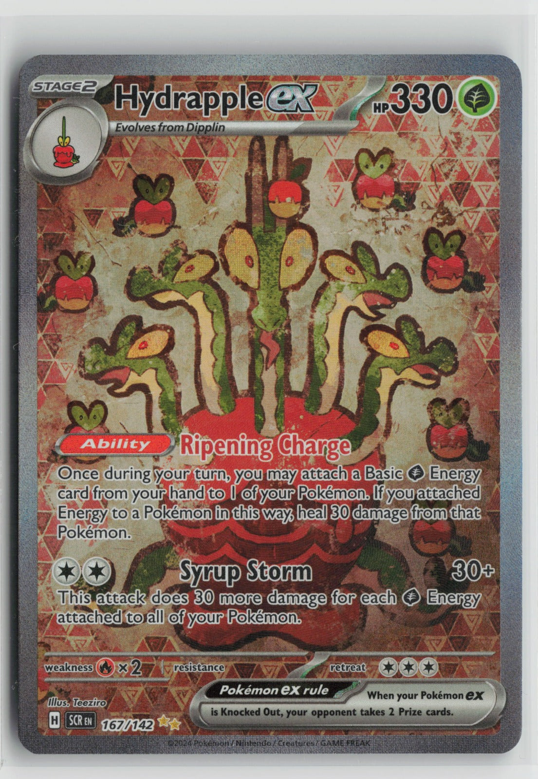 Hydrapple ex - Special Illustration Rare Holo SCR 167/142 NM
