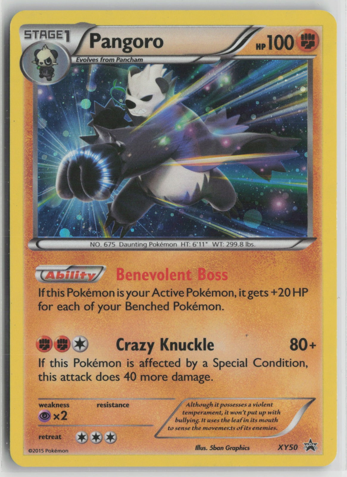 Pangoro - Promo Holo PR XY50 LP