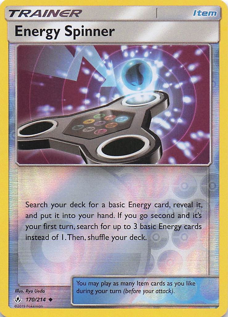 Energy Spinner Uncommon Reverse Holo SM10 170/214 NM