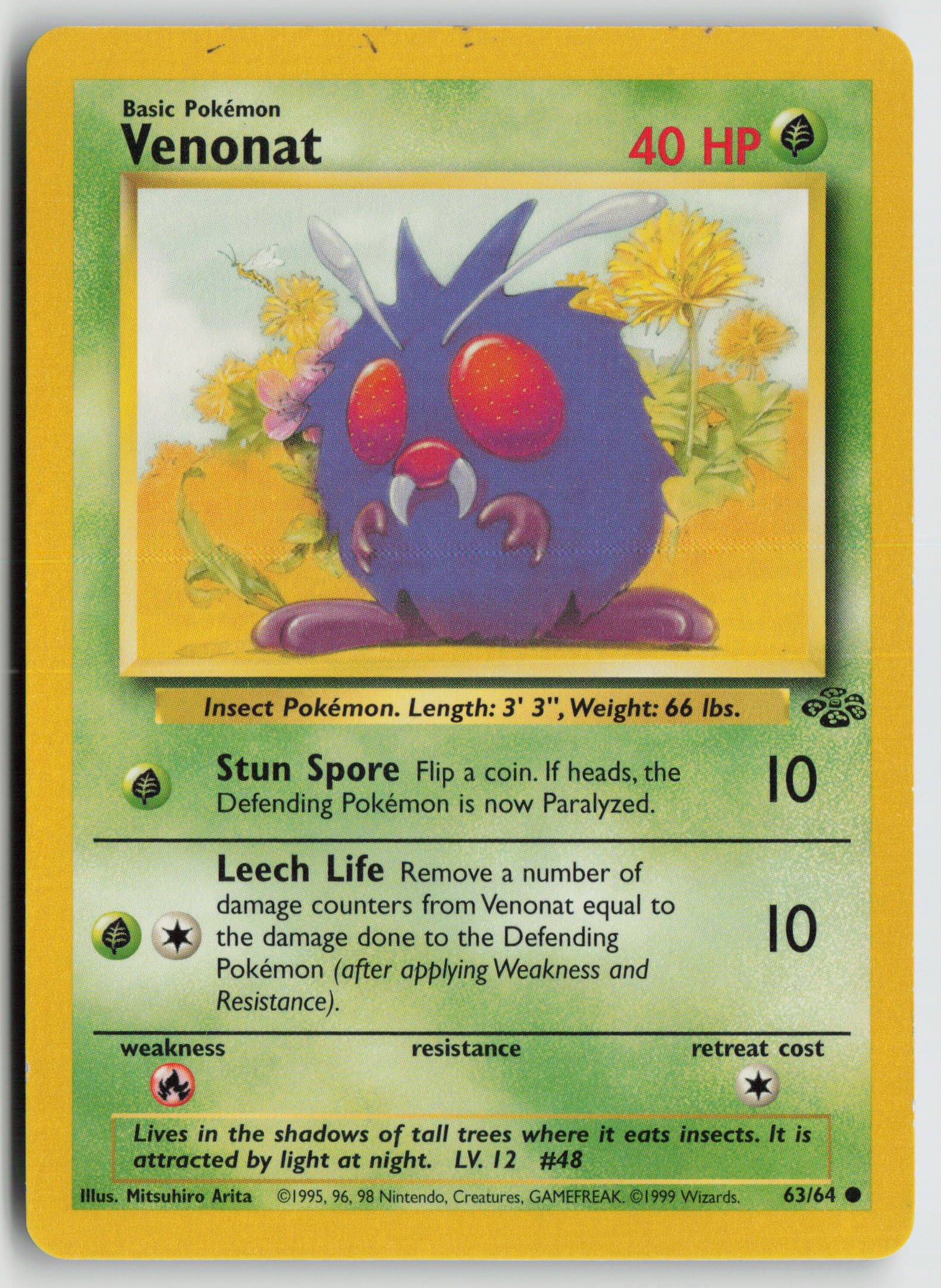 Venonat Common Jungle 63/64 HP