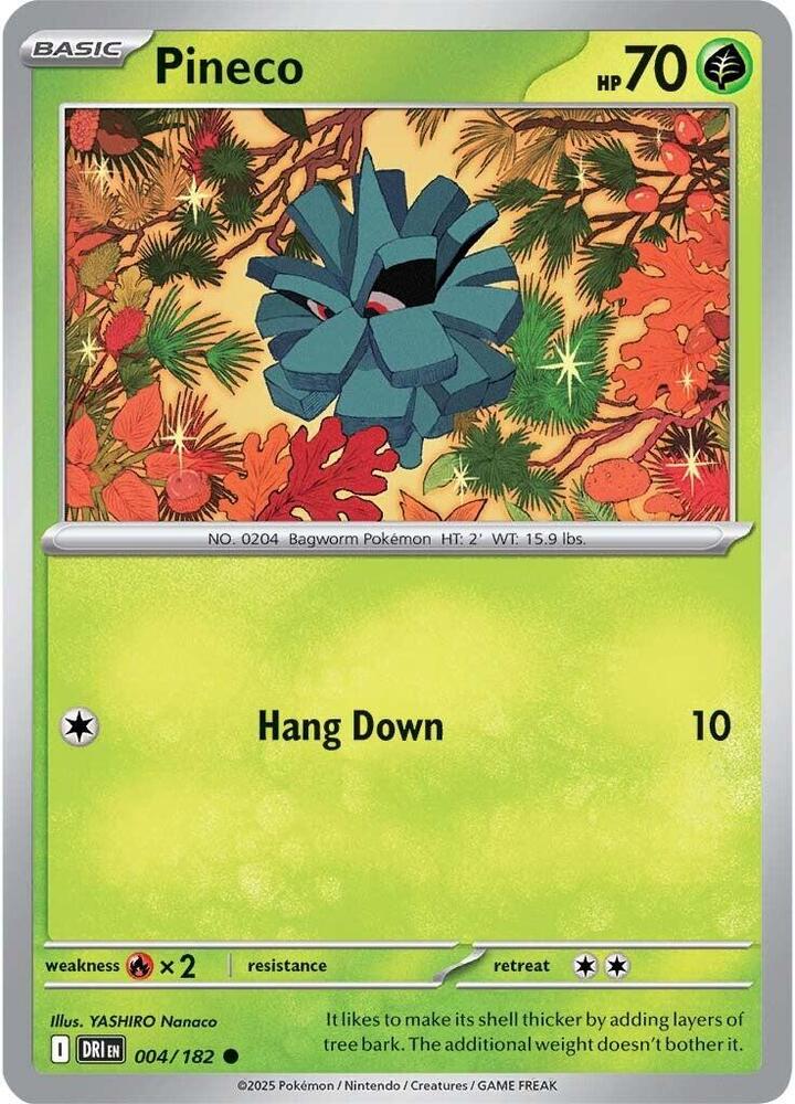 Pineco Common Reverse Holo DRI 004/182 NM
