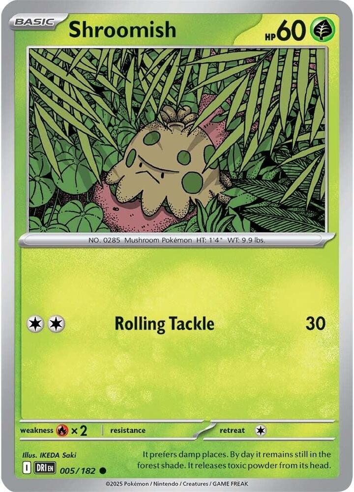 Shroomish Common Reverse Holo DRI 005/182 NM