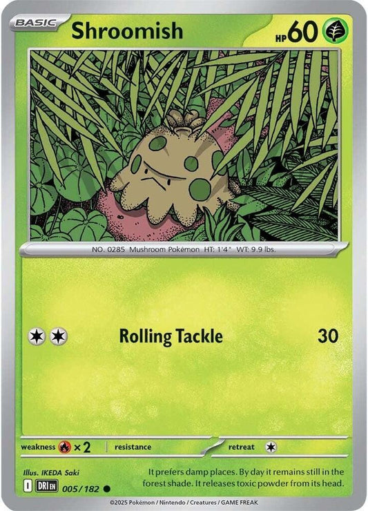 Shroomish Common Reverse Holo DRI 005/182 NM