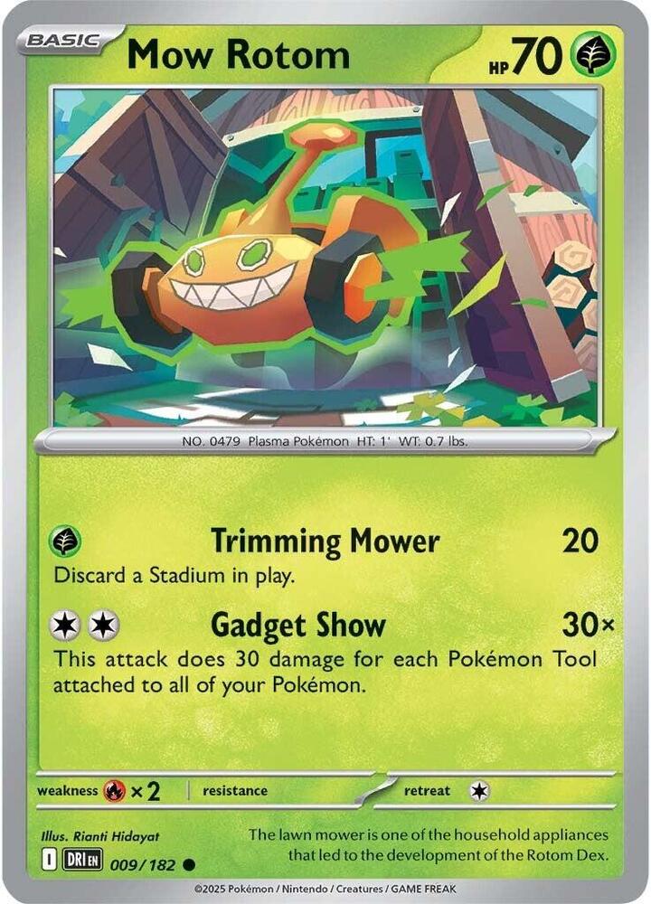 Mow Rotom Common Regular DRI 009/182 NM