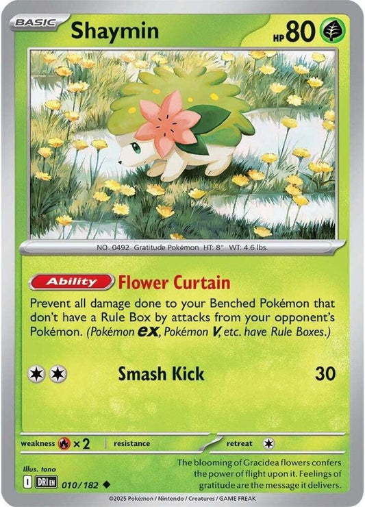 Shaymin Uncommon Regular DRI 010/182 NM