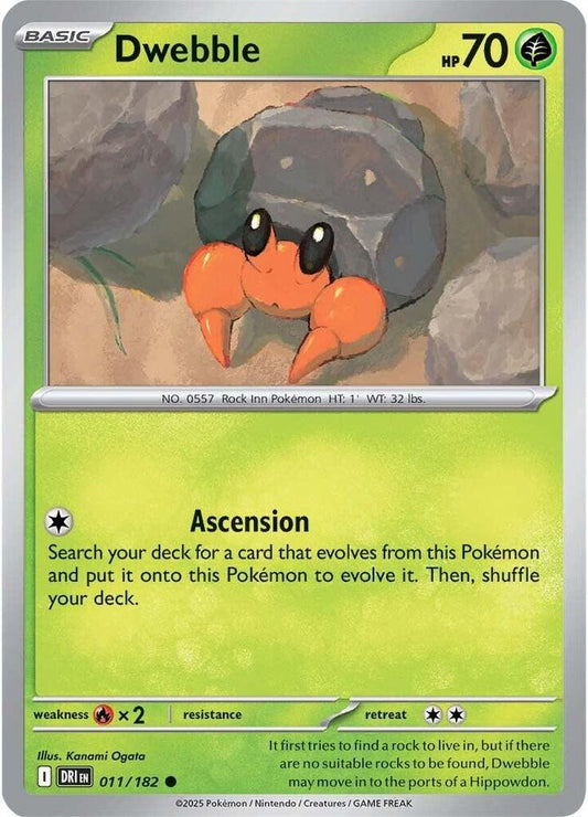 Dwebble Common Reverse Holo DRI 011/182 NM