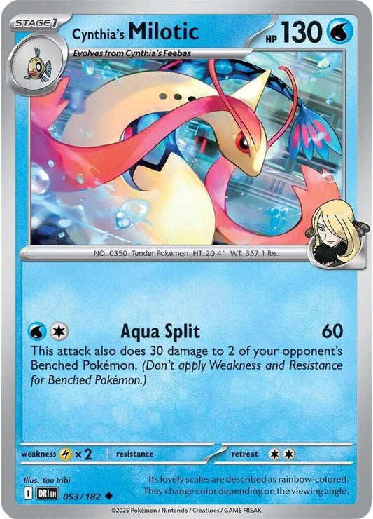 Cynthia's Milotic Uncommon Regular DRI 053/182 NM