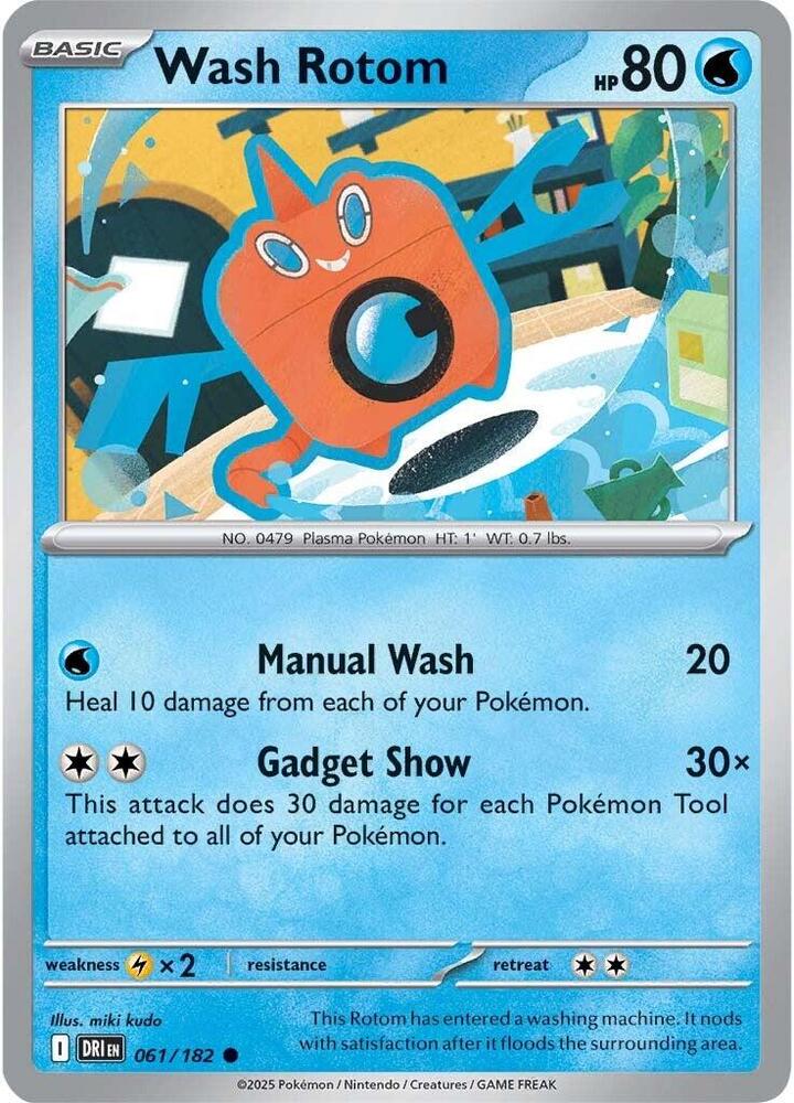 Wash Rotom Common Regular DRI 061/182 NM