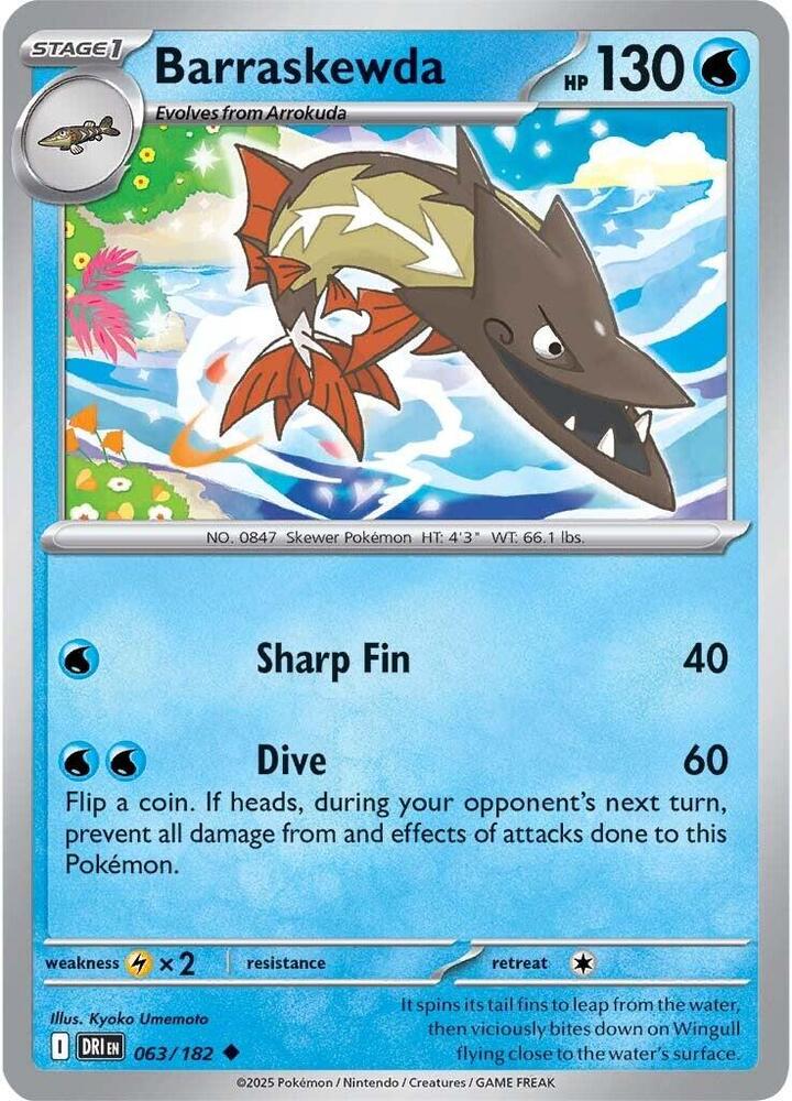 Barraskewda Uncommon Reverse Holo DRI 063/182 NM