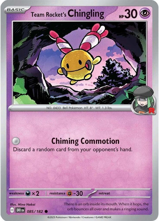 Team Rocket's Chingling Common Regular DRI 085/182 NM