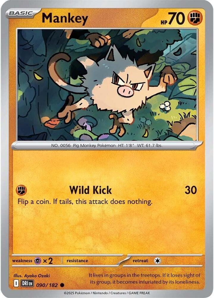 Mankey Common Regular DRI 090/182 NM