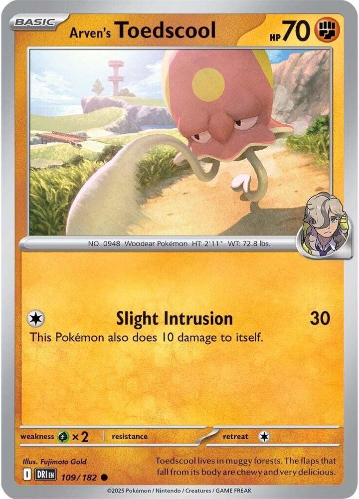 Arven's Toedscool Common Reverse Holo DRI 109/182 NM