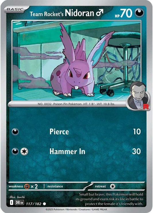 Team Rocket's Nidoran M Common Regular DRI 117/182 NM