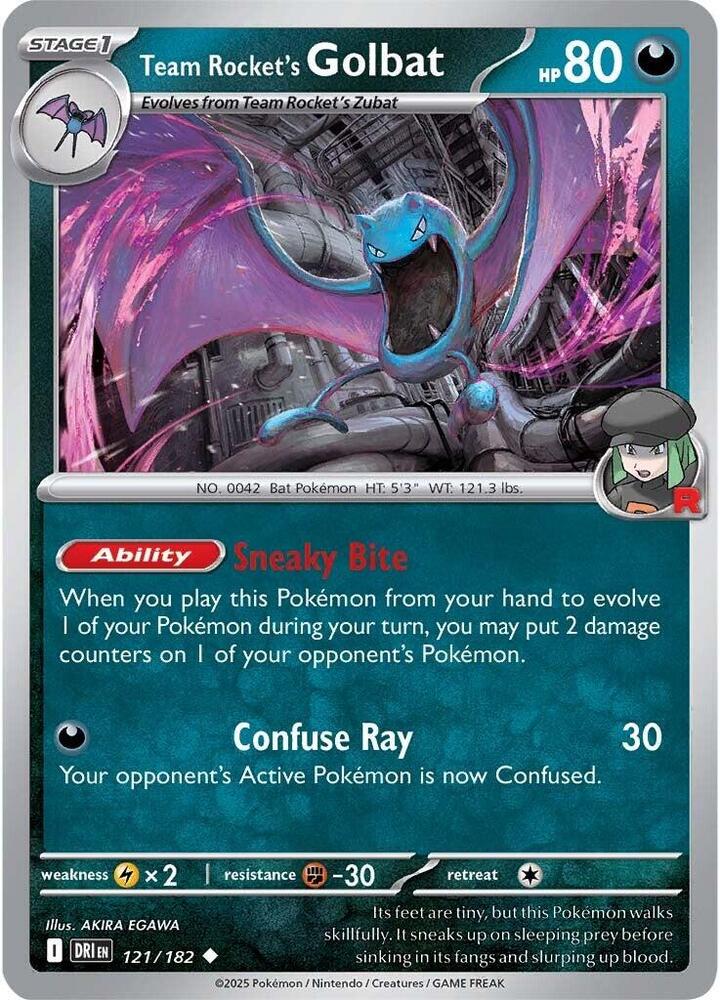 Team Rocket's Golbat Uncommon Regular DRI 121/182 NM