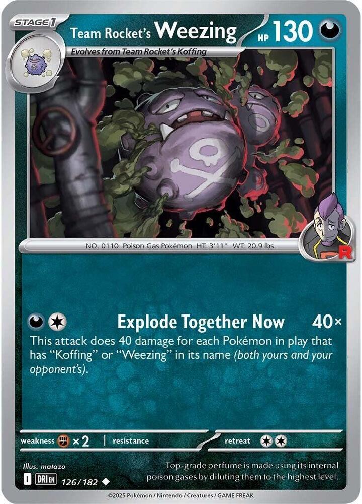 Team Rocket's Weezing Uncommon Regular DRI 126/182 NM