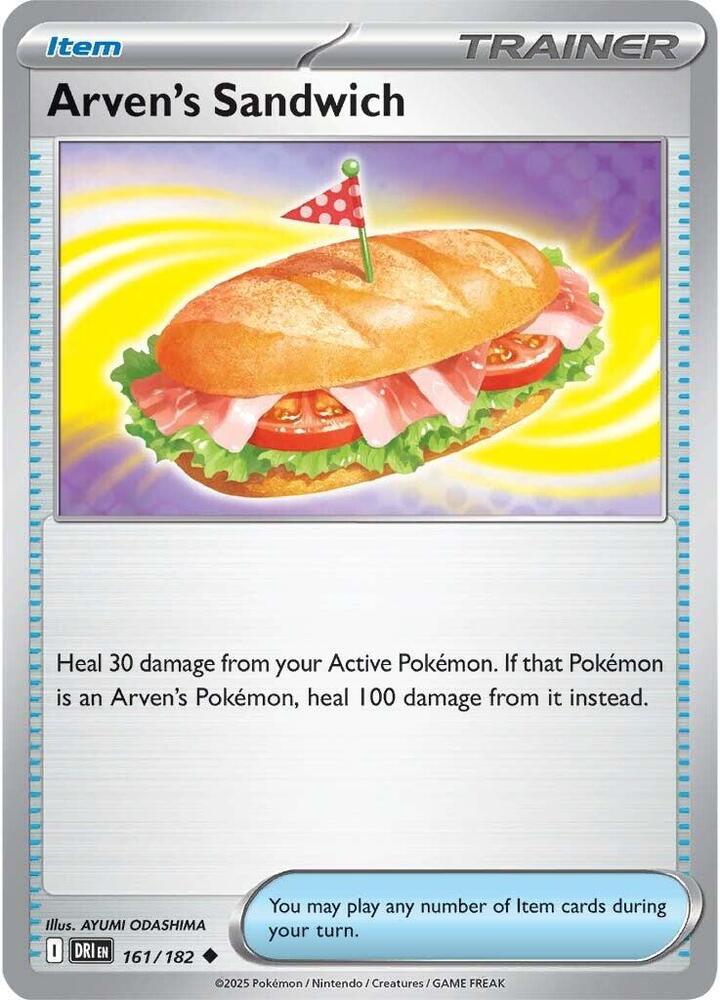 Arven's Sandwich Uncommon Reverse Holo DRI 161/182 NM