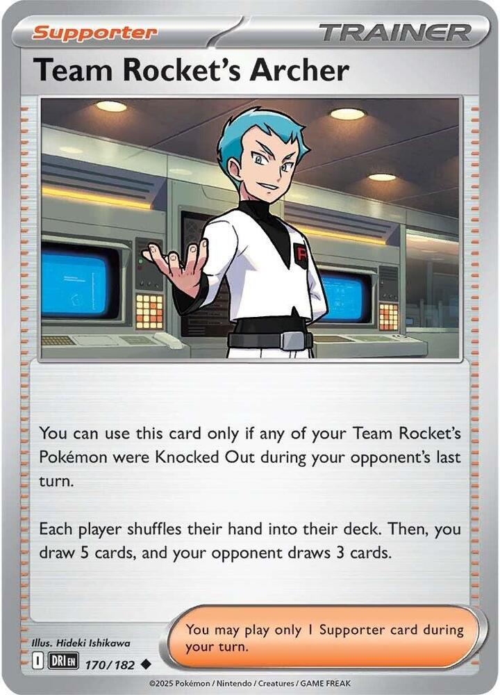 Team Rocket's Archer Uncommon Regular DRI 170/182 NM