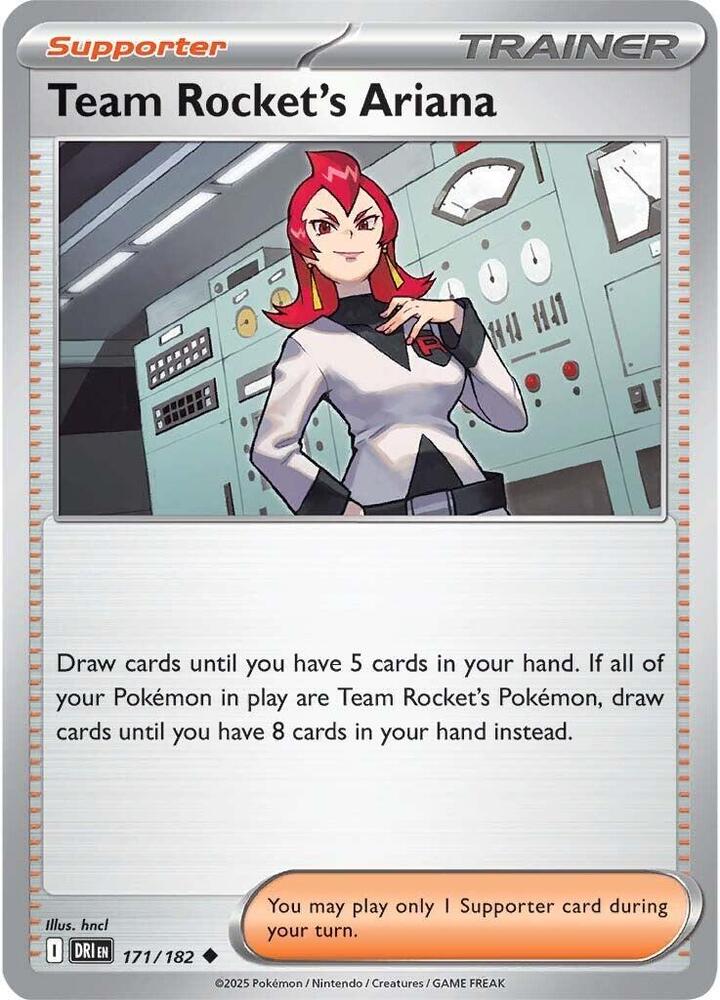 Team Rocket's Ariana Uncommon Regular DRI 171/182 NM