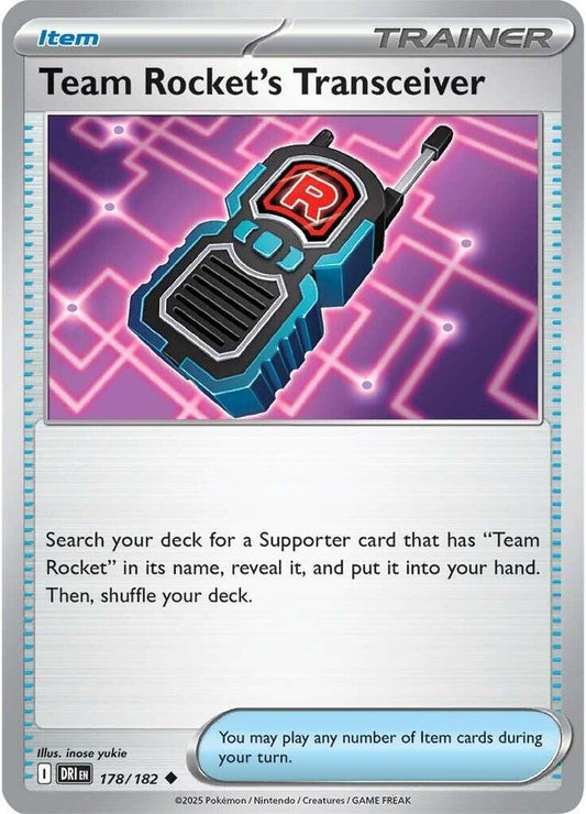 Team Rocket's Transceiver Uncommon Reverse Holo DRI 178/182 NM
