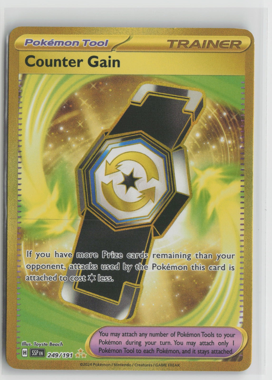 Counter Gain Hyper Rare Holo SSP 249/191 NM