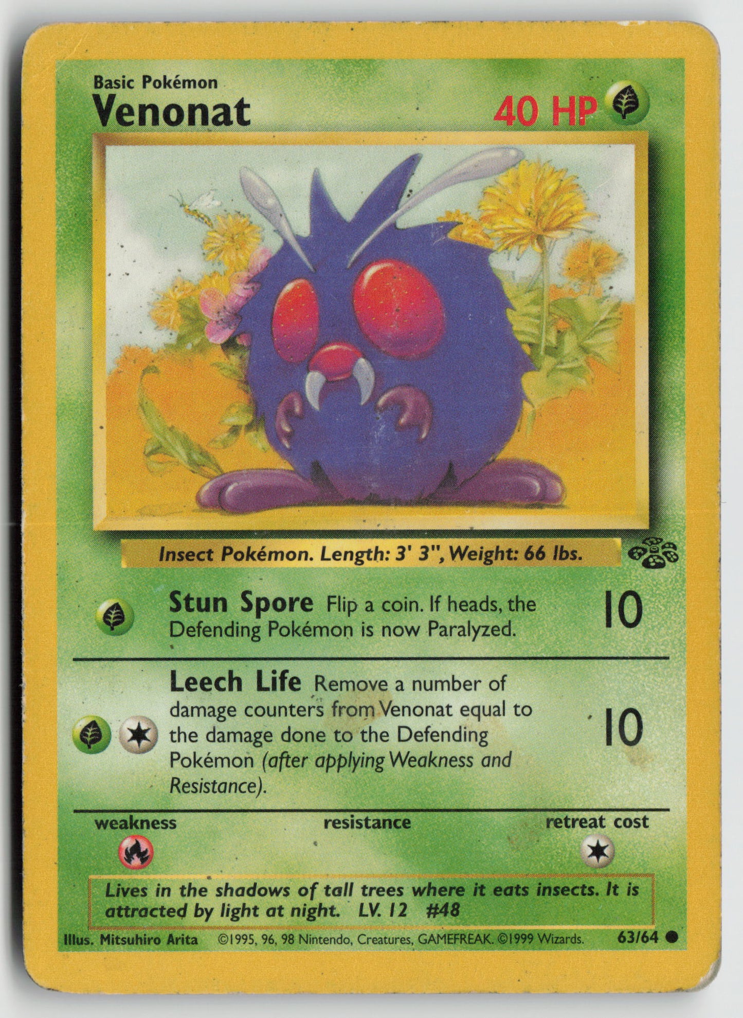 Venonat Common Jungle 63/64 DMG