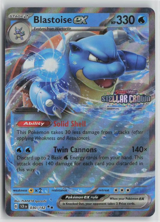 Blastoise ex (Stellar Crown Stamp) Double Rare Holo MCAP 030/142 NM