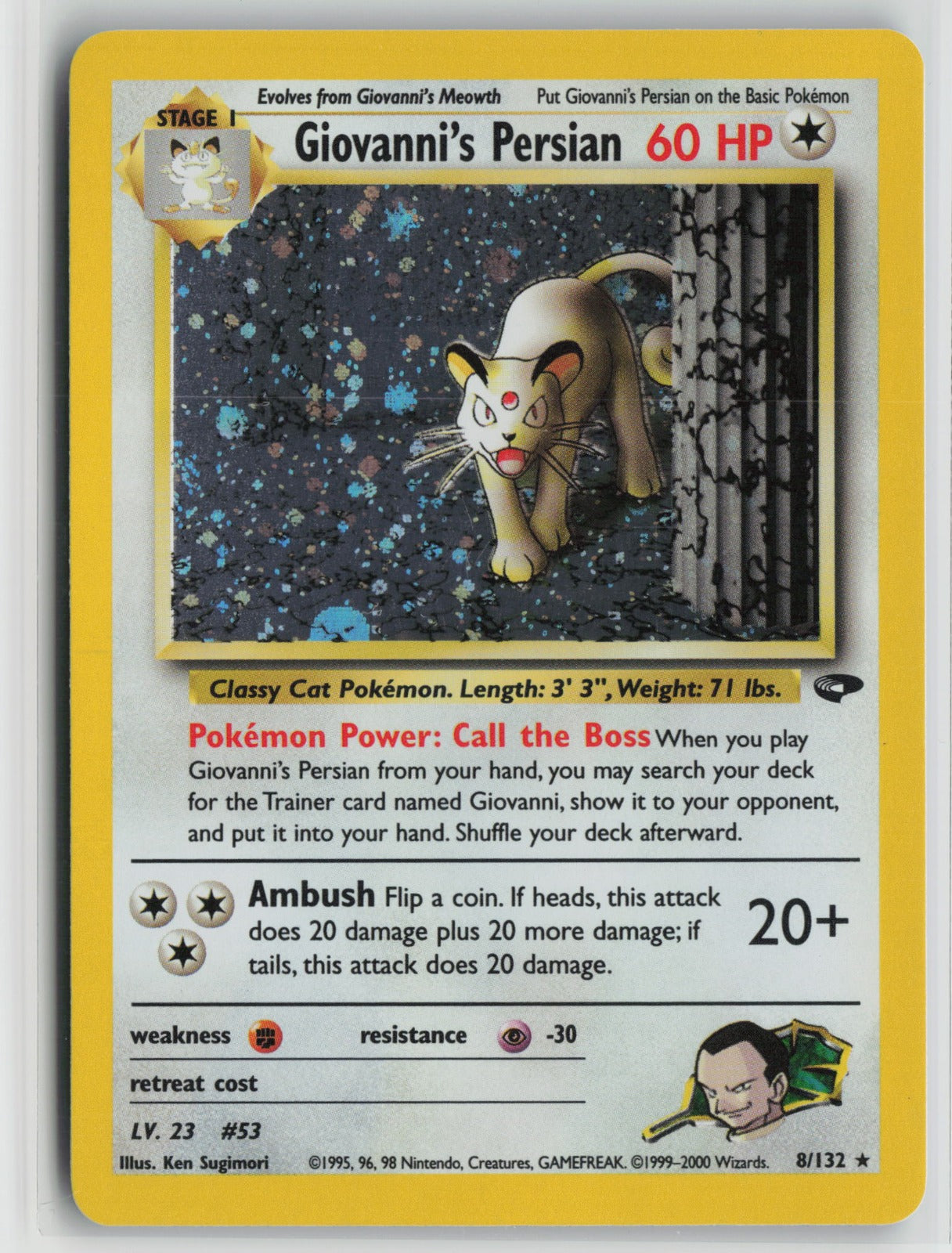 Giovanni's Persian Holo Rare Unlimited G2 008/132 NM
