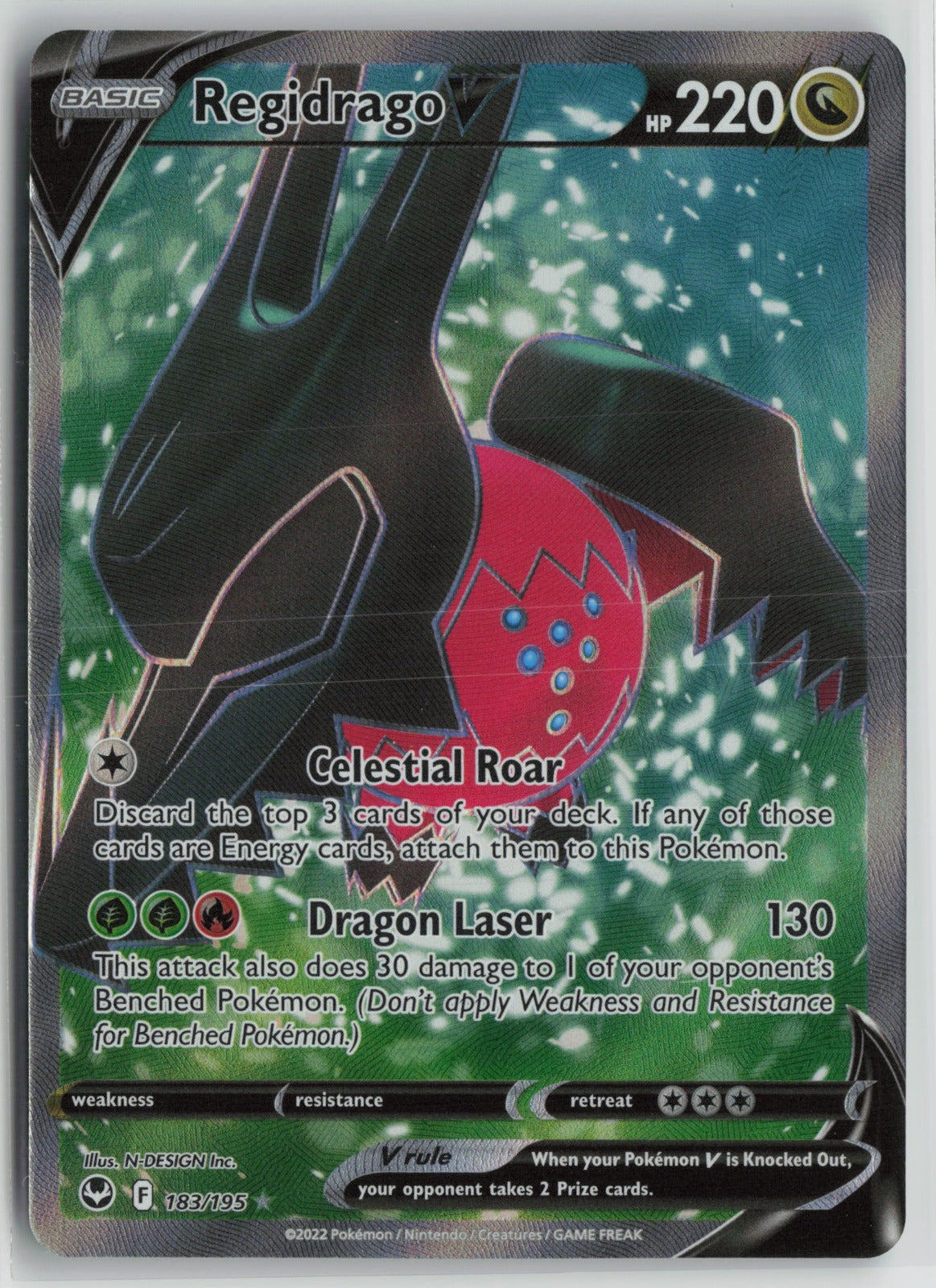 Regidrago V (Full Art) Ultra Rare Holo SWSH12 183/195 NM