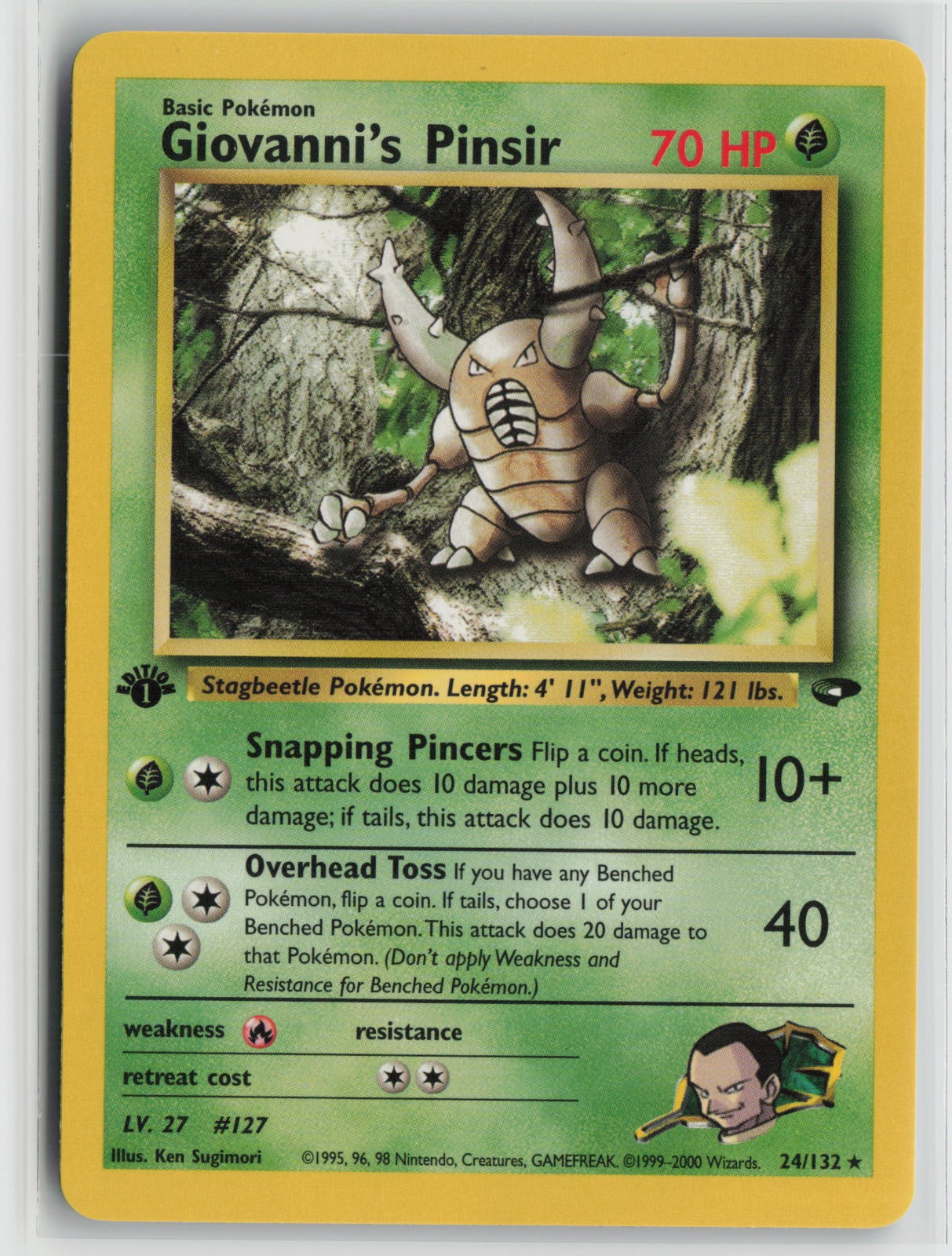 Giovanni's Pinsir Rare 1st Edition G2 024/132 NM
