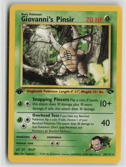 Giovanni's Pinsir Rare 1st Edition G2 024/132 NM