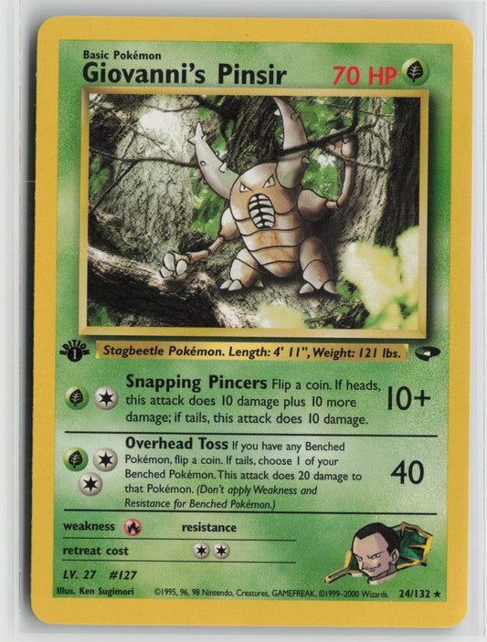 Giovanni's Pinsir Rare 1st Edition G2 024/132 NM