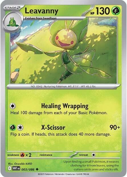 Leavanny Uncommon Regular WHT 003/086 NM
