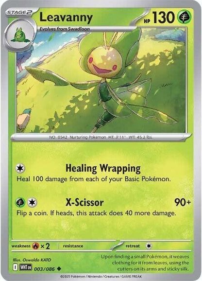 Leavanny Uncommon Regular WHT 003/086 NM