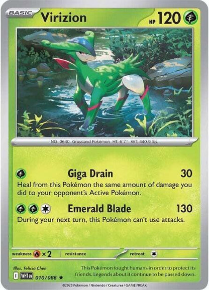 Virizion Rare Reverse Holo WHT 010/086 NM