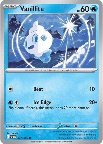 Vanillite Common Reverse Holo WHT 027/086 NM