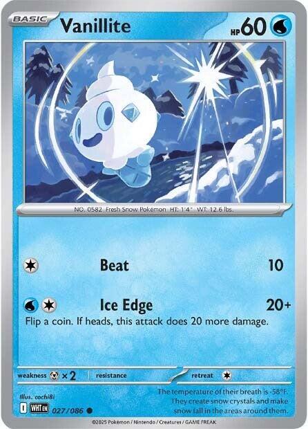 Vanillite Common Reverse Holo WHT 027/086 NM