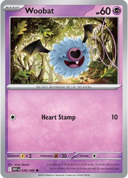 Woobat Common Regular WHT 036/086 NM