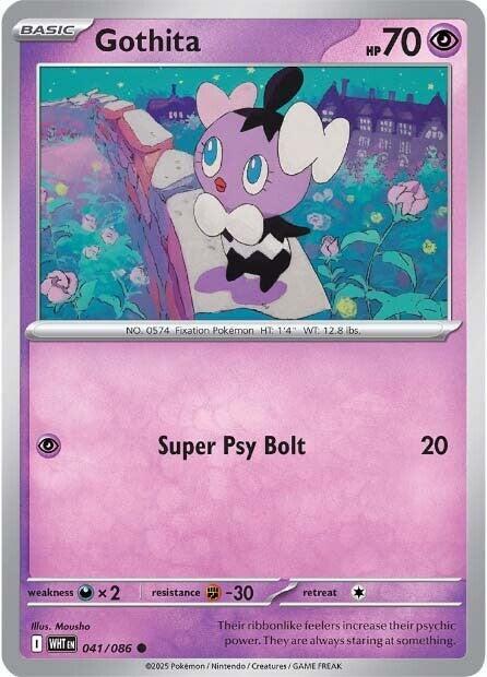 Gothita Common Reverse Holo WHT 041/086 NM