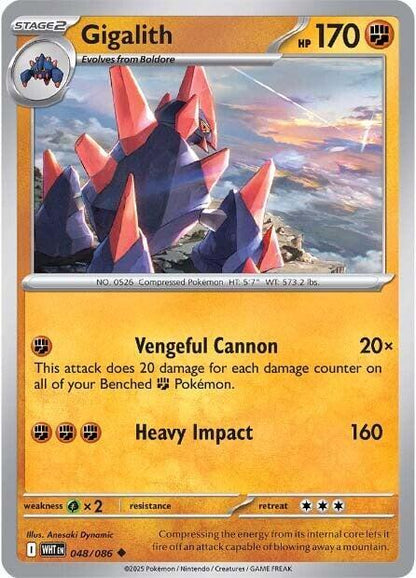 Gigalith Uncommon Reverse Holo WHT 048/086 NM
