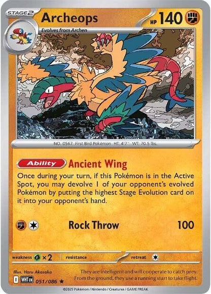 Archeops Rare Holo WHT 051/086 NM