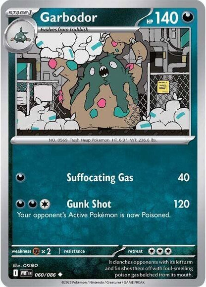 Garbodor Uncommon Reverse Holo WHT 060/086 NM